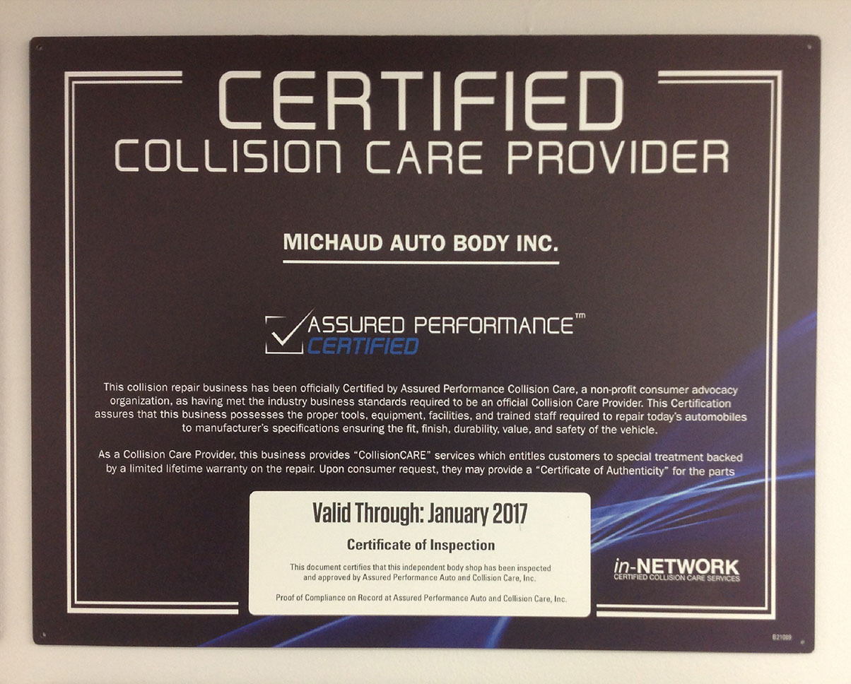 Certified Collision Care Provider